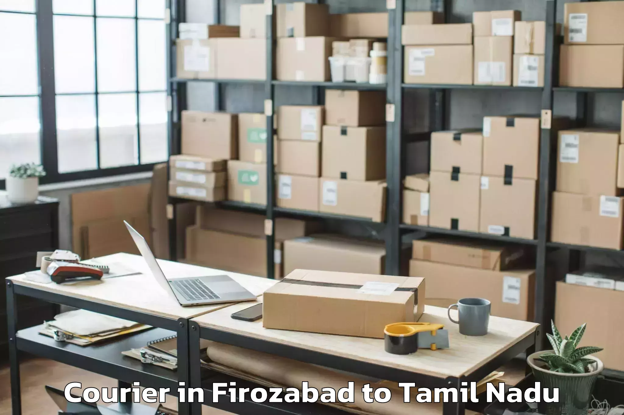 Professional Firozabad to Tiruturaipundi Courier